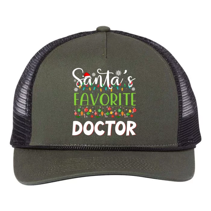 Santa Claus Merry Christmas SantaS Favorite Doctor Great Gift Retro Rope Trucker Hat Cap