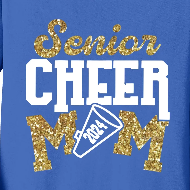 Senior Cheer Mom 2024 Class Of 2024 Cool Gift Kids Long Sleeve Shirt