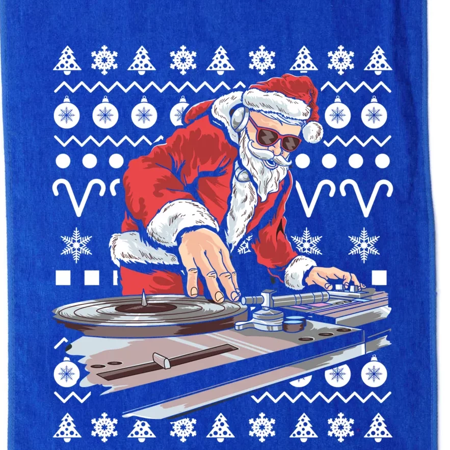 Santa Claus Music Dj Tacky Christmas Ugly Xmas Gift Platinum Collection Golf Towel