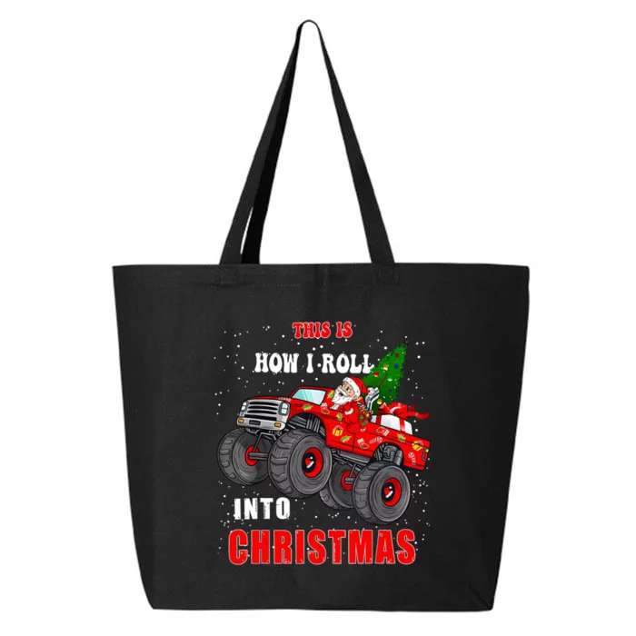 Santa Claus Monster Truck Christmas Xmas 25L Jumbo Tote