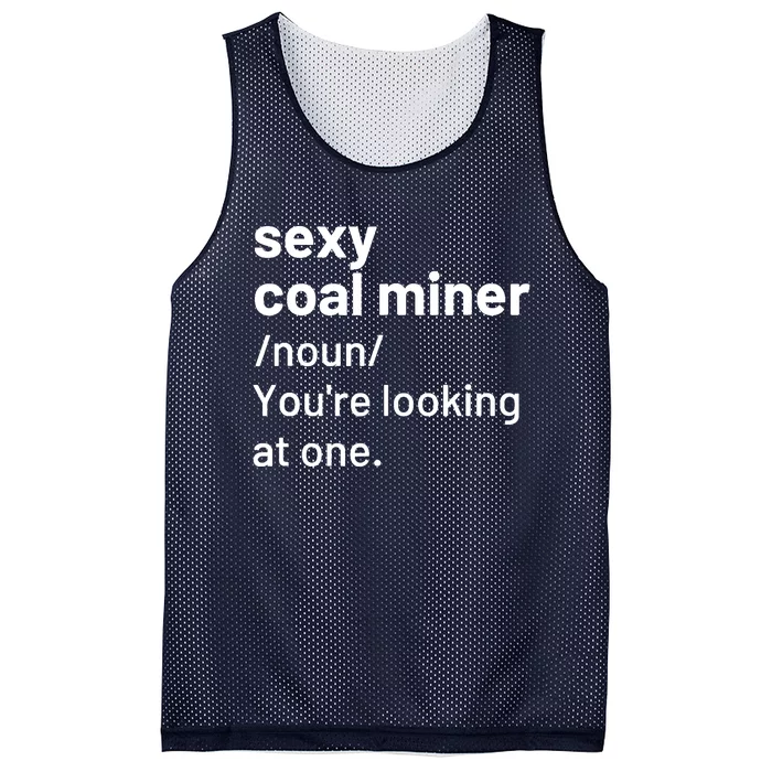 Sexy Coal Miner Definition Funny Mining Mesh Reversible Basketball Jersey Tank