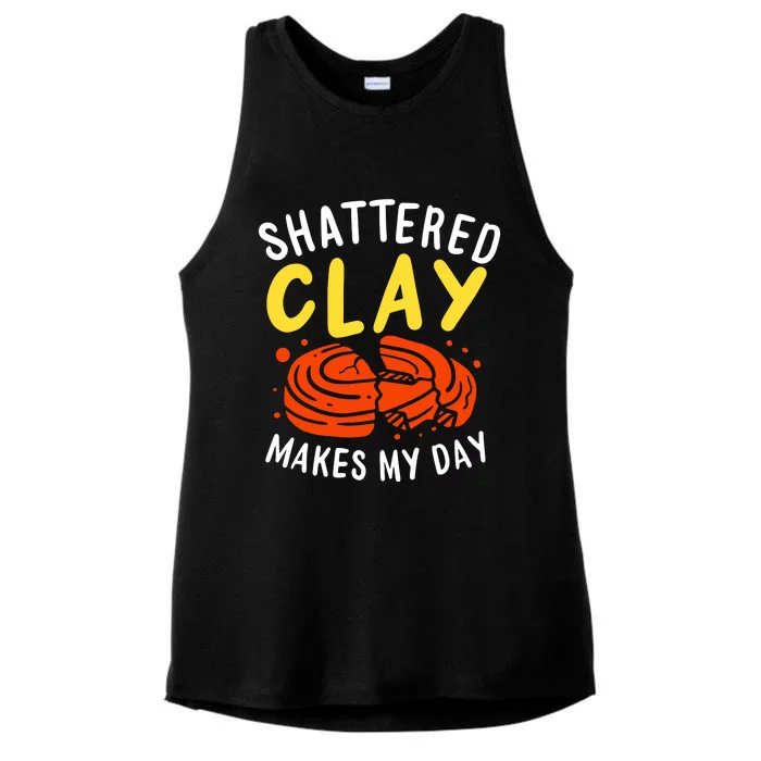 Shattered Clay Makes My Day Ladies Tri-Blend Wicking Tank