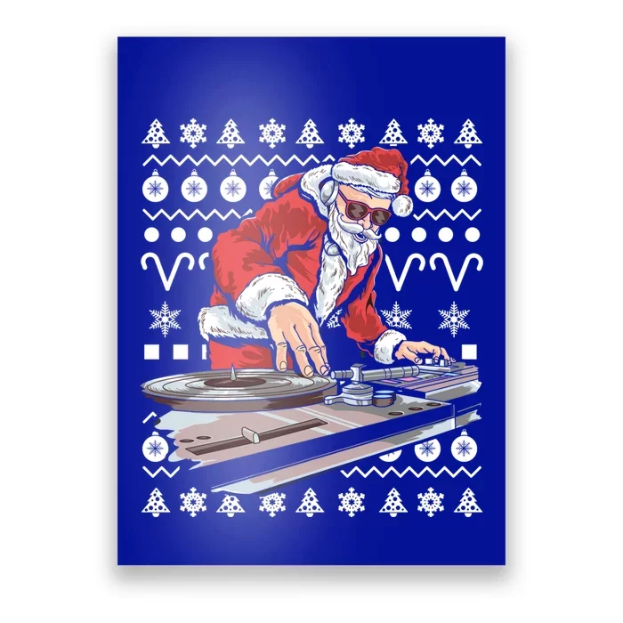 Santa Claus Music Dj Ugly Christmas Tacky Xmas Design Cute Gift Poster