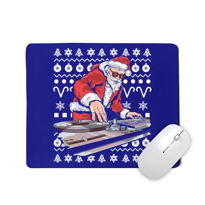 Santa Claus Music Dj Tacky Christmas Ugly Xmas Funny Gift Mousepad