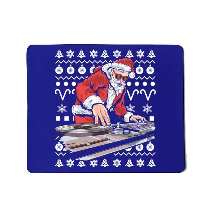 Santa Claus Music Dj Tacky Christmas Ugly Xmas Funny Gift Mousepad