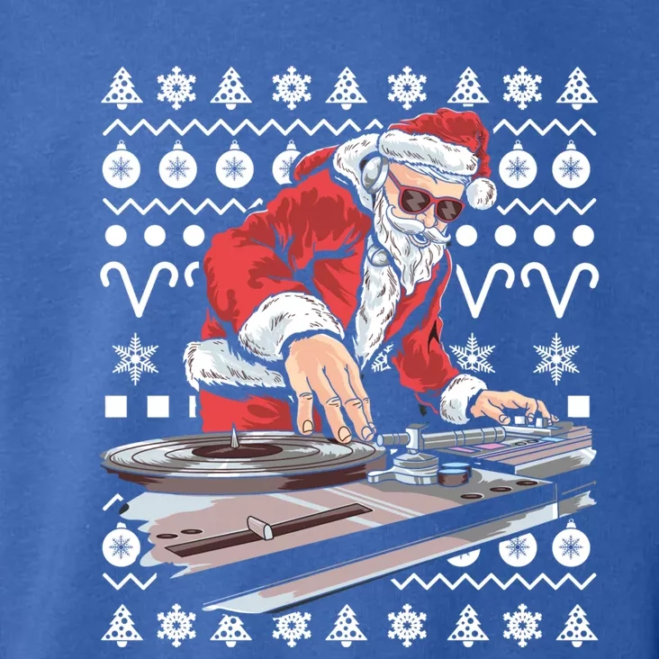 Santa Claus Music Dj Tacky Christmas Ugly Xmas Funny Gift Toddler Hoodie