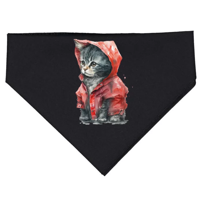 Sweet Cat Motifs Cat USA-Made Doggie Bandana