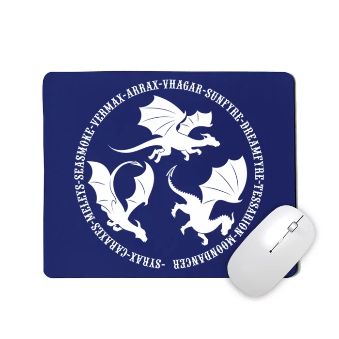 Syrax Caraxes Meleys Seasmoke House Targaryen Dragon Mousepad