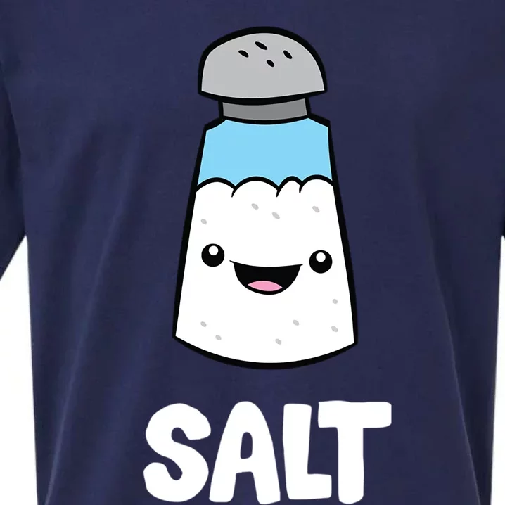 Salt Costume Matching Pepper And Salt Couple Cool Gift Sueded Cloud Jersey T-Shirt