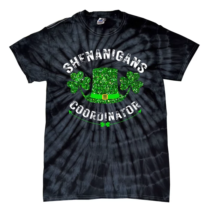 Shenanigans Coordinator Matching Teacher St Patricks Day Tie-Dye T-Shirt