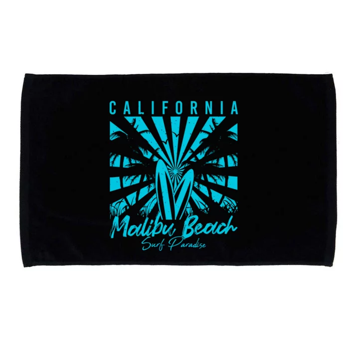 Surfing California Malibu Beach Surf Paradise Cool Summer Gift Microfiber Hand Towel