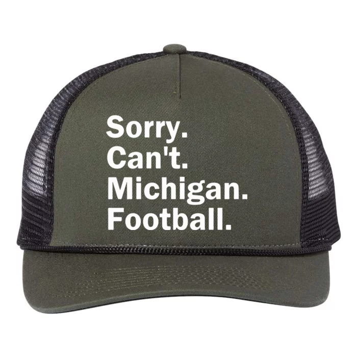 Sorry Cant Michigan Football Retro Rope Trucker Hat Cap