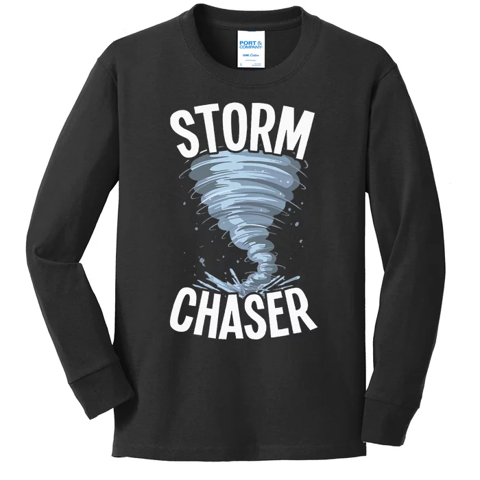 Storm Chaser Meteorologists Meteorology Kids Long Sleeve Shirt