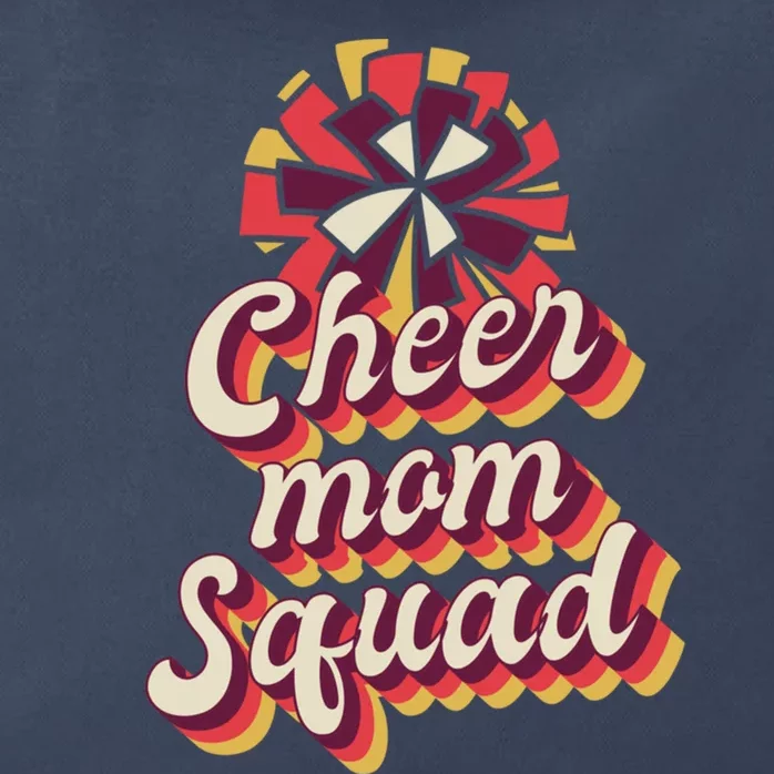 S Cheer Mom Squad Gift Pom Pom Retro Cheerleader Meaningful Gift Zip Tote Bag