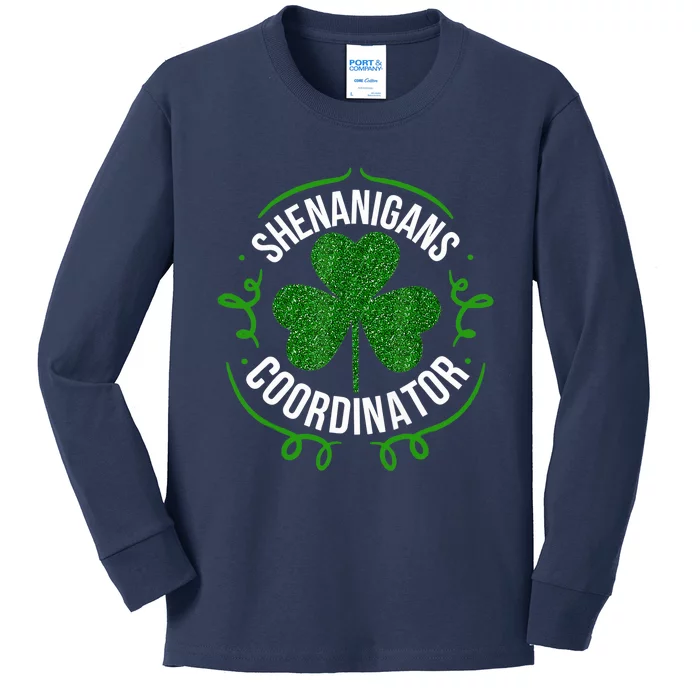 Shenanigans Coordinator Matching Teacher St Patrick's Day Kids Long Sleeve Shirt