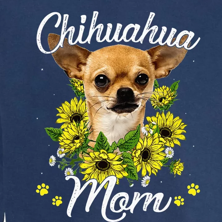 Sunflower Chihuahua Mom Lover Mother's Day Garment-Dyed Sweatshirt