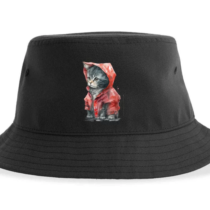 Sweet Cat Motifs Cat Sustainable Bucket Hat