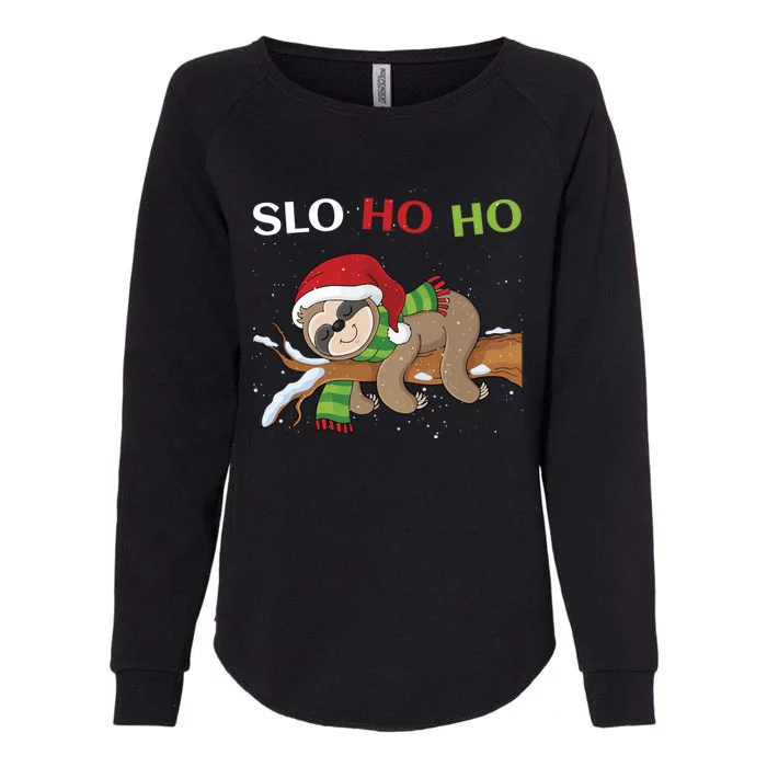 Sloth Christmas Merry Slothmas Slo Ho Ho Cool Gift Womens California Wash Sweatshirt