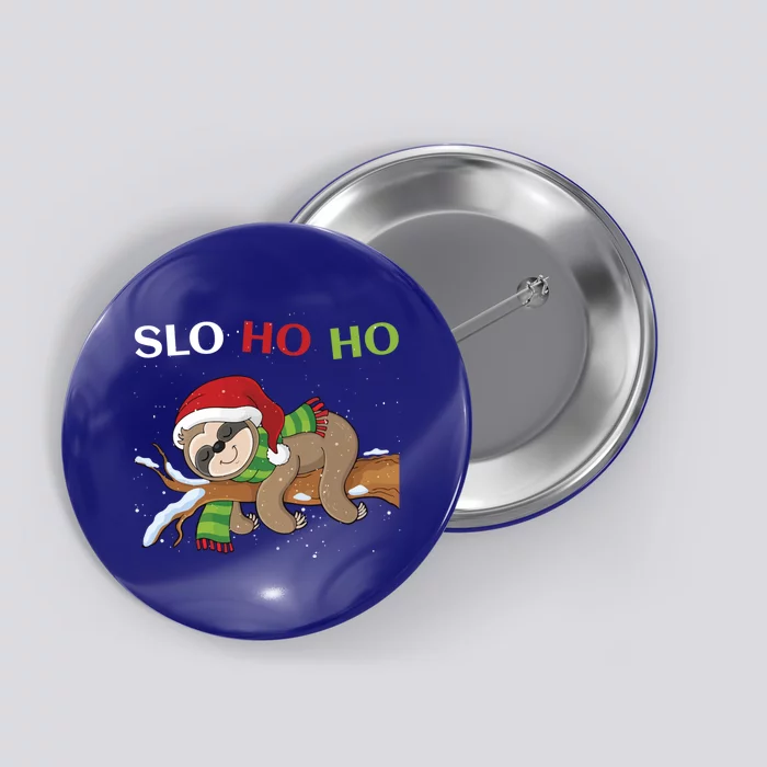 Sloth Christmas Merry Slothmas Slo Ho Ho Cool Gift Button