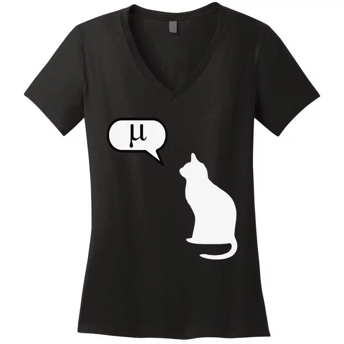 Science Cat Math Cat Statistics Cat Biology Cat Kitten Women's V-Neck T-Shirt