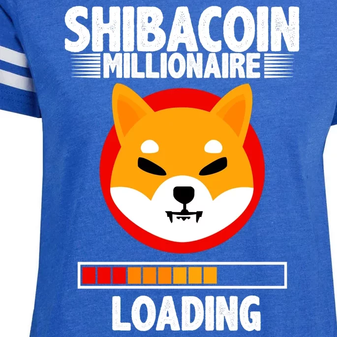 Shiba Coin Millionaire Loading Enza Ladies Jersey Football T-Shirt