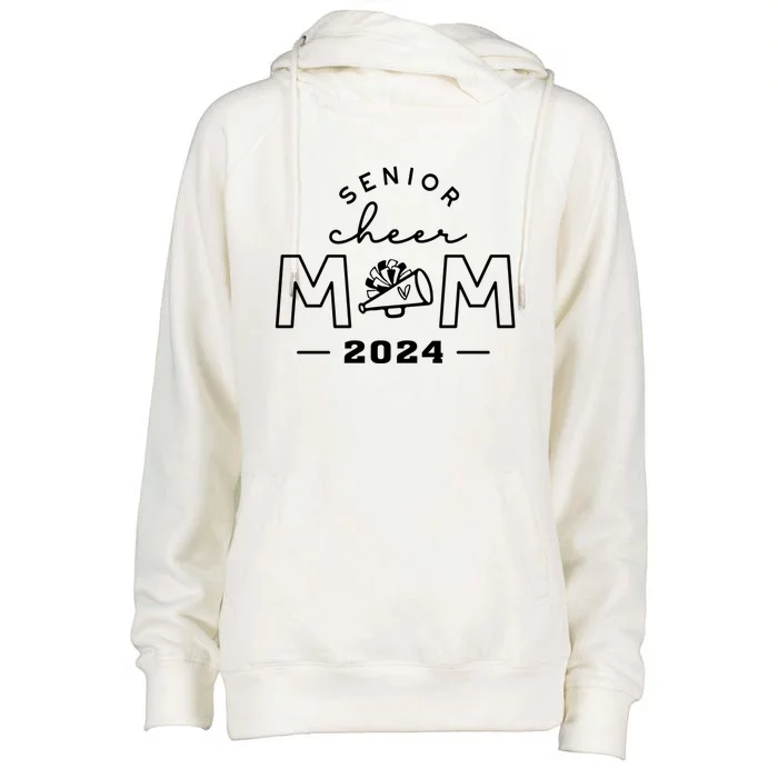 Senior Cheer Mom 2024 Class Of 2024 Senior Mom Funny Gift Womens Funnel Neck Pullover Hood