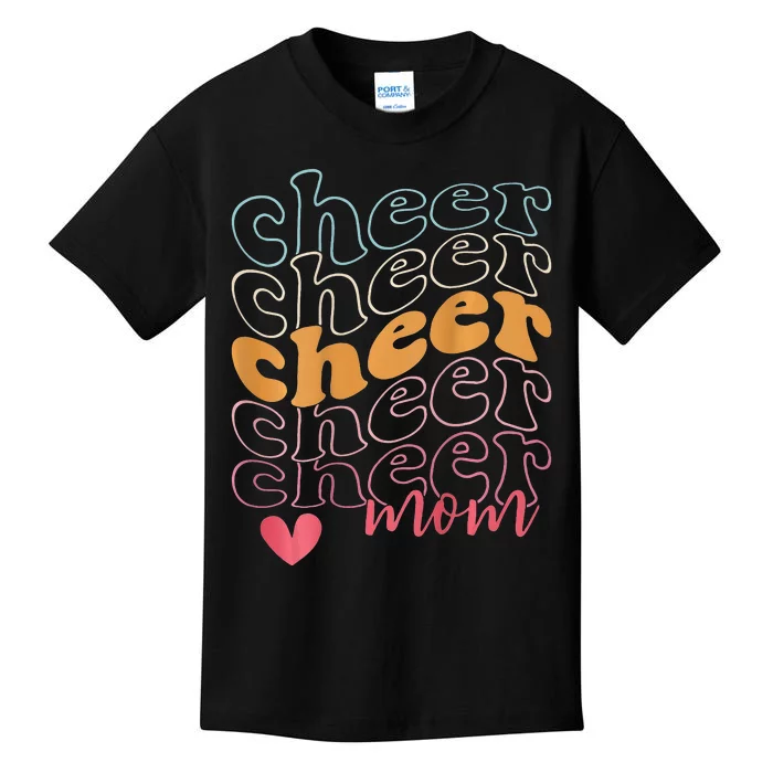 Smile Cheer Mom Retro Cheerleading Mom Kids T-Shirt