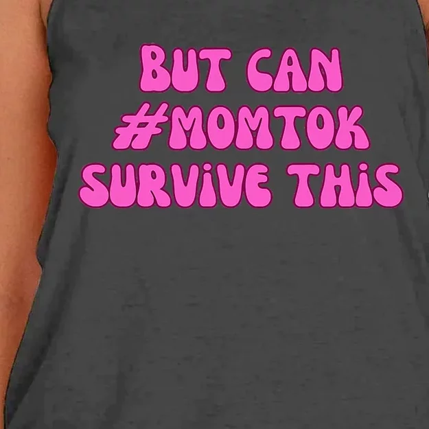 Slomw Can Momtok Survive This Women's Knotted Racerback Tank