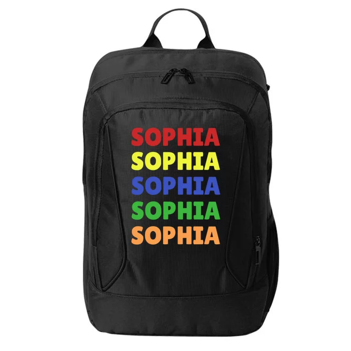 Sophia Colorful Name Stack Pride In Your Name Gift City Backpack