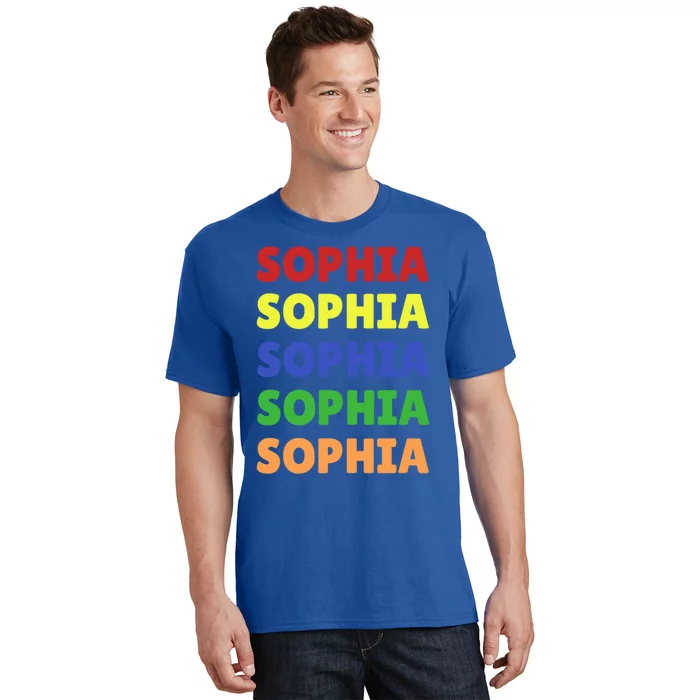 Sophia Colorful Name Stack Pride In Your Name Gift T-Shirt