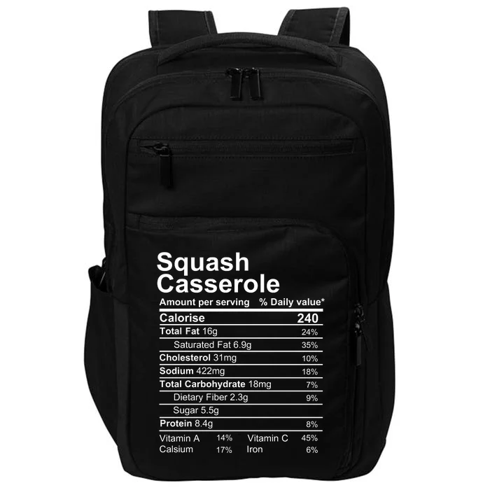 Squash Casserole Nutrition Facts Label Impact Tech Backpack