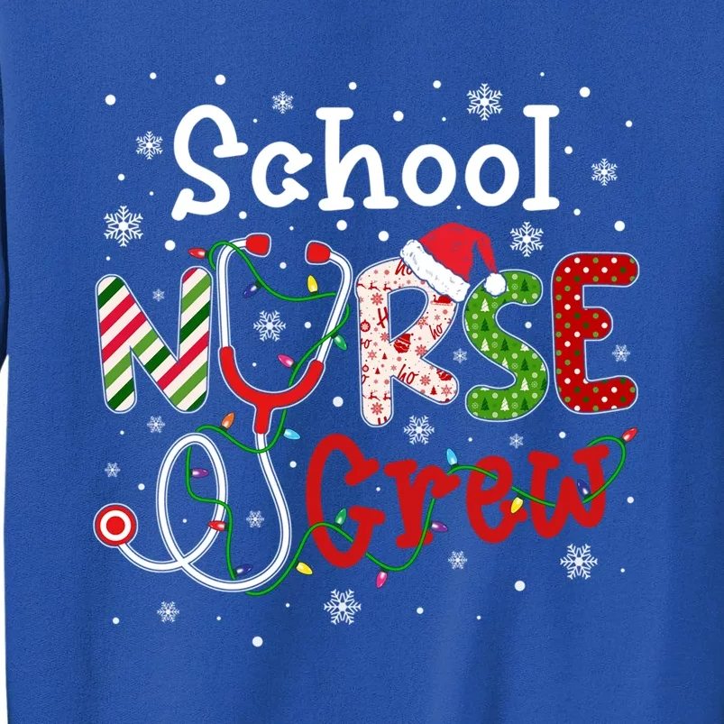 School Christmas Nurse Crew Funny Nursing Christmas Pattern Gift Sweatshirt