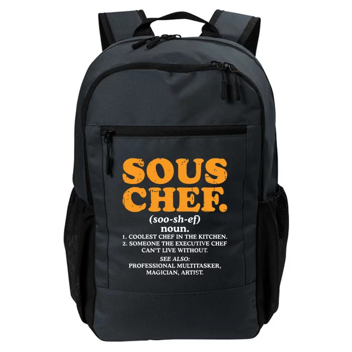 Sous Chef Noun Definition Funny Cooking Term Men Women Cook Daily Commute Backpack