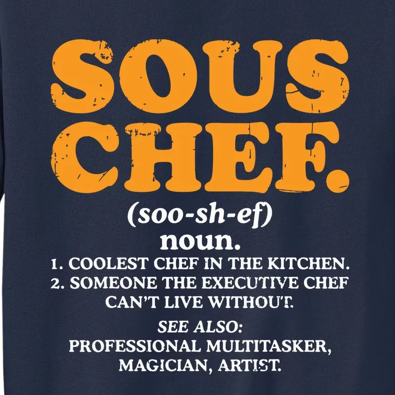 Sous Chef Noun Definition Funny Cooking Term Men Women Cook Sweatshirt