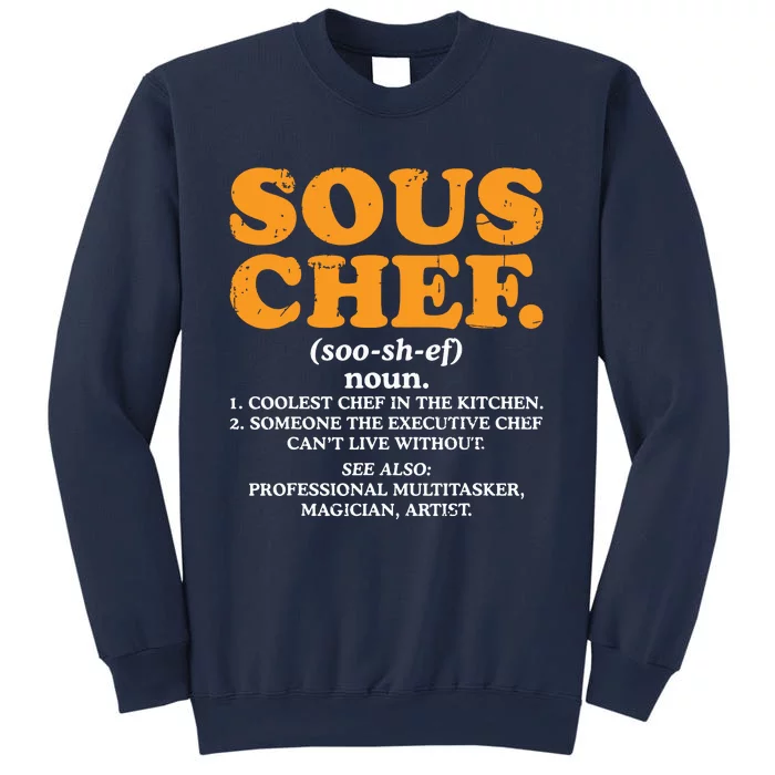 Sous Chef Noun Definition Funny Cooking Term Men Women Cook Sweatshirt