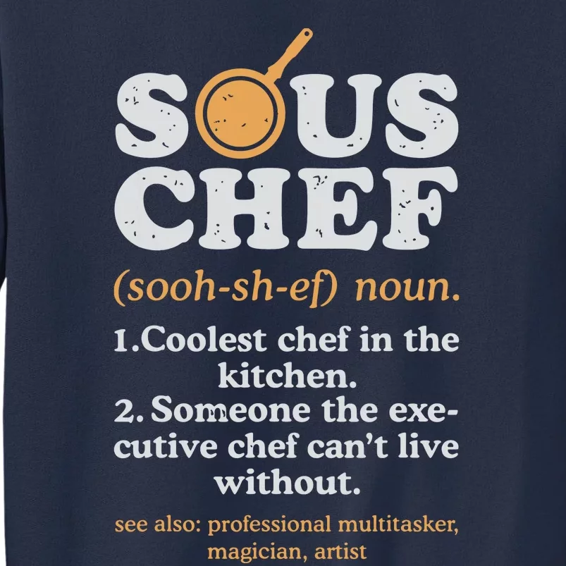 Sous Chef Noun Definition Funny Cooking Term Men Women Cook Sweatshirt