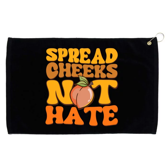 Spread Cheeks Not Hate Fitness Workout Funny Gym Grommeted Golf Towel