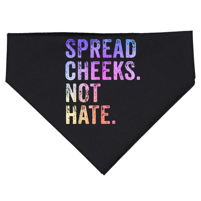 Spread Cheeks Not Hate Funny USA-Made Doggie Bandana