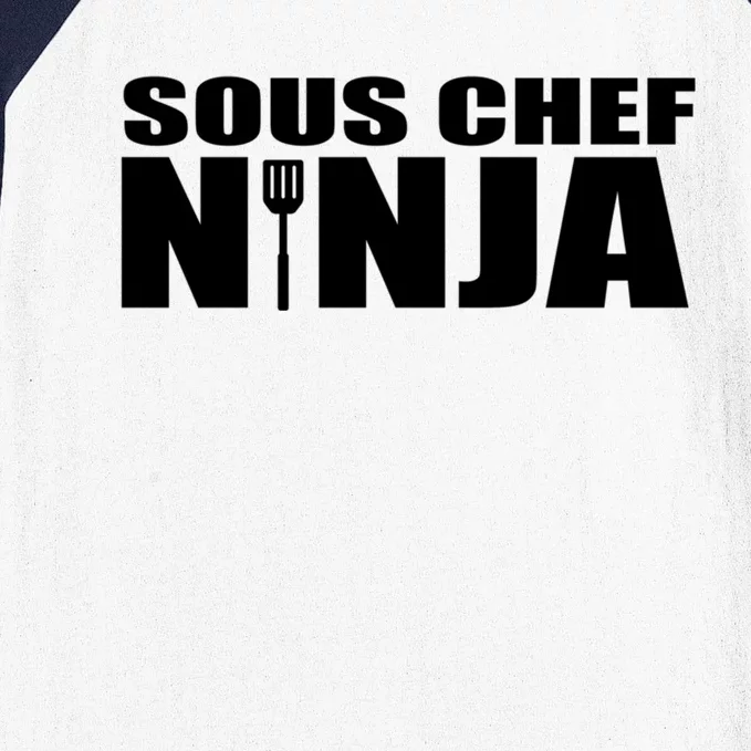 Sous Chef Ninja Funny Culinary Cook Gift Baseball Sleeve Shirt