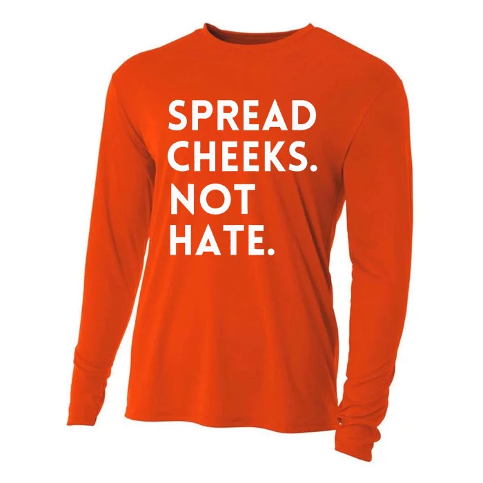 Spread Cheeks Not Hate Gym Funny Graphic Fitness Cooling Performance Long Sleeve Crew