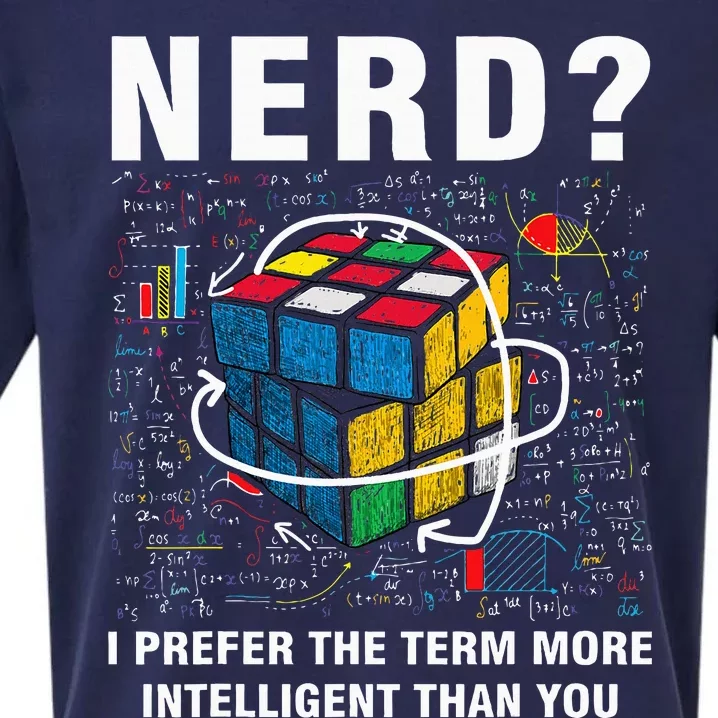 Speed Cubing Nerd Jokes Funny Speed Cubing Math Sueded Cloud Jersey T-Shirt