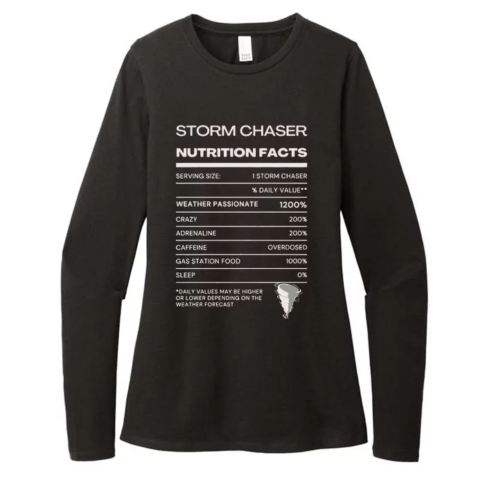 Storm Chaser Nutrition Facts Womens CVC Long Sleeve Shirt