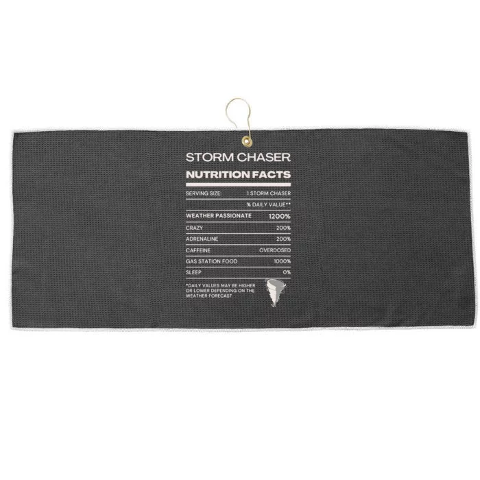 Storm Chaser Nutrition Facts Large Microfiber Waffle Golf Towel