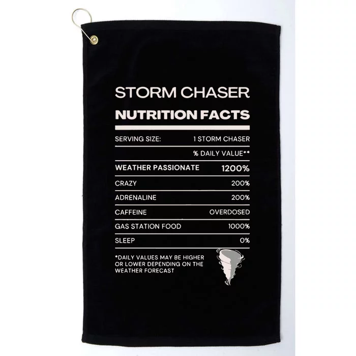 Storm Chaser Nutrition Facts Platinum Collection Golf Towel