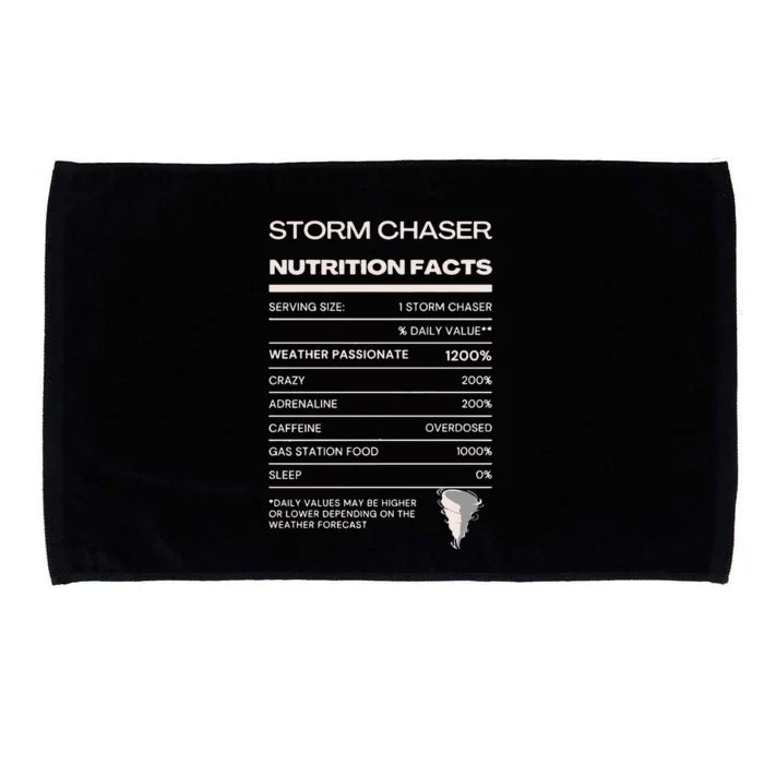 Storm Chaser Nutrition Facts Microfiber Hand Towel