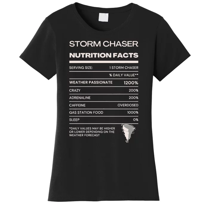 Storm Chaser Nutrition Facts Women's T-Shirt