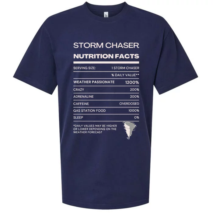 Storm Chaser Nutrition Facts Sueded Cloud Jersey T-Shirt