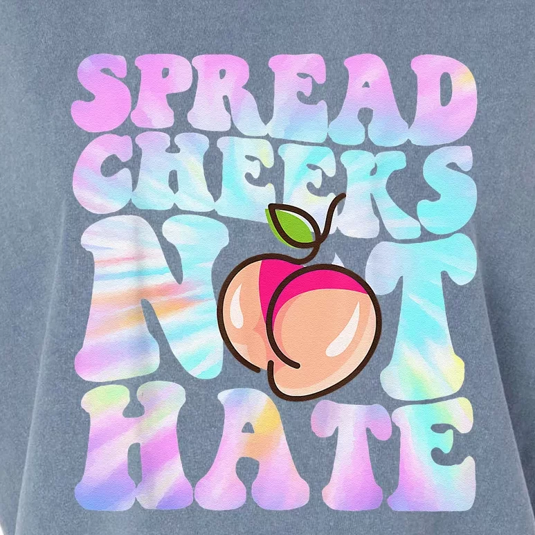 Spread Cheeks Not Hate Fitness Workout Funny Gym Garment-Dyed Women's Muscle Tee