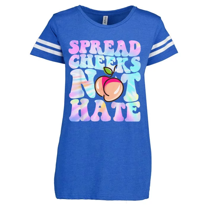 Spread Cheeks Not Hate Fitness Workout Funny Gym Enza Ladies Jersey Football T-Shirt