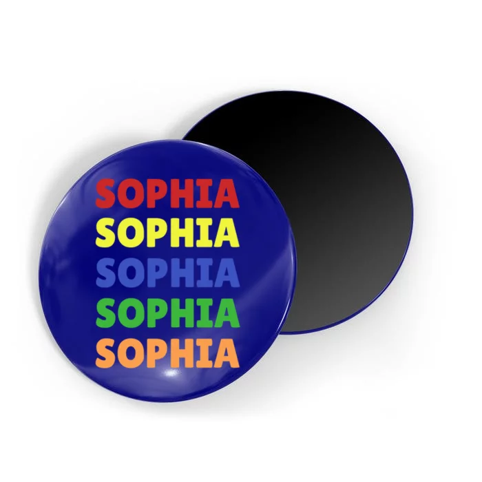 Sophia Colorful Name Stack Pride In Your Name Gift Magnet